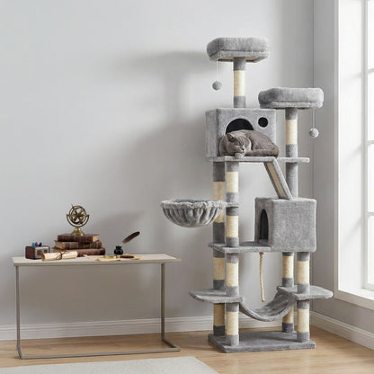 XL Cat Tree Tower for Multi-Cat Households, Dark Grey - image 61