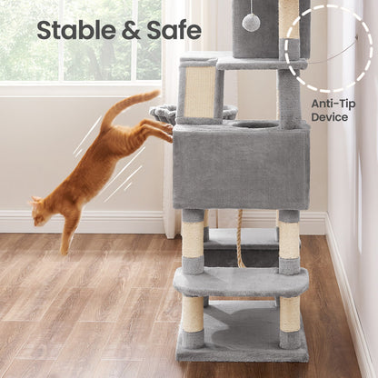 XL Cat Tree Tower for Multi-Cat Households, Dark Grey - image 63