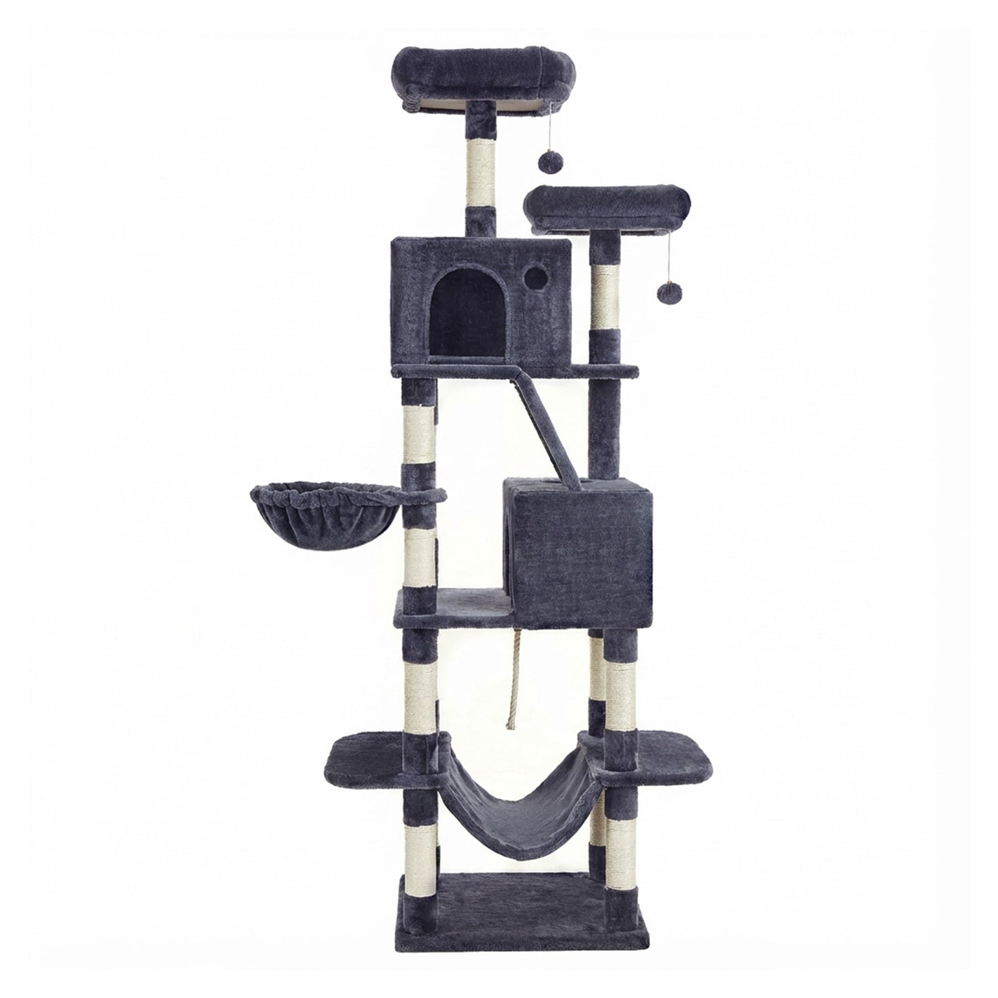 XL Cat Tree Tower for Multi-Cat Households, Dark Grey - image 2