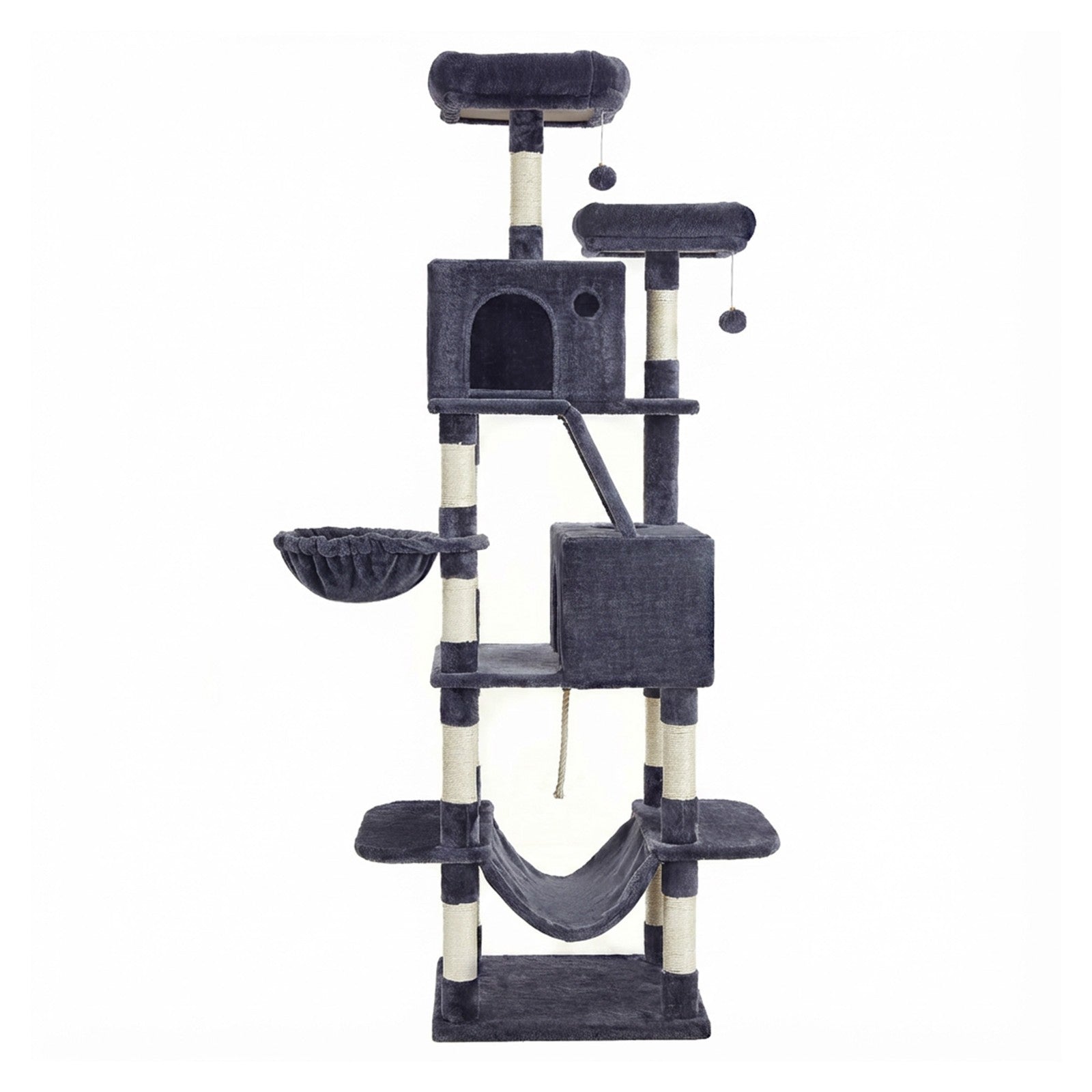 XL Cat Tree Tower for Multi-Cat Households, Dark Grey - image 2