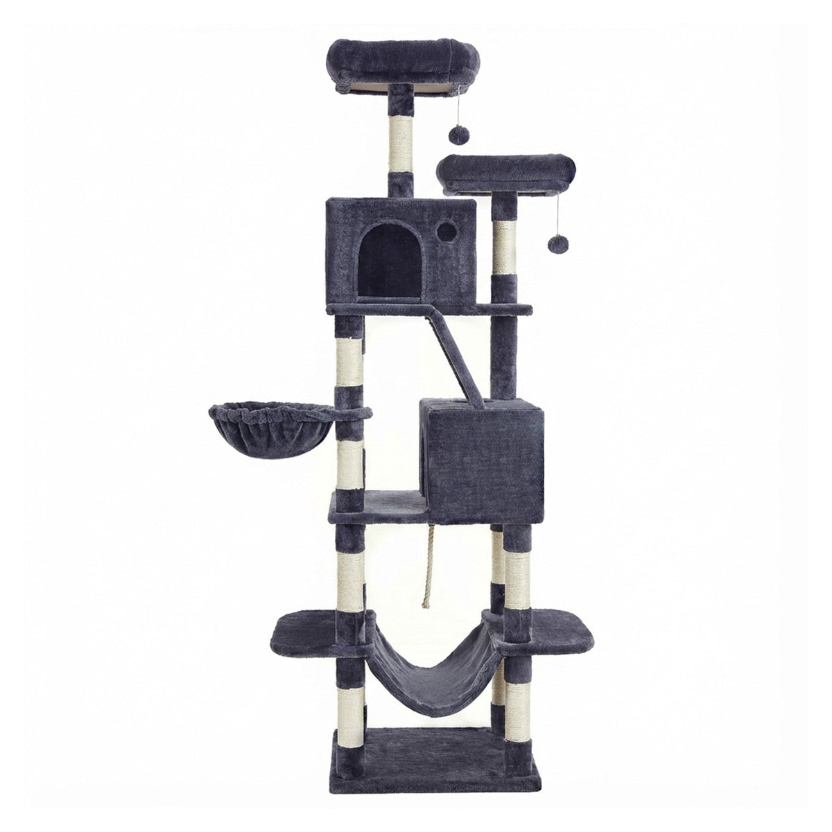 XL Cat Tree Tower for Multi-Cat Households, Dark Grey - image 1