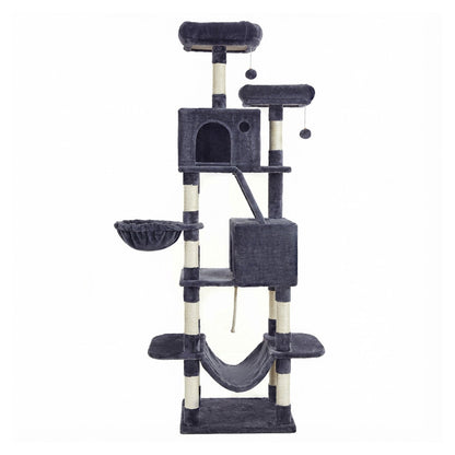 XL Cat Tree Tower for Multi-Cat Households, Dark Grey - image 1