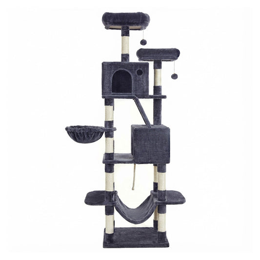 XL Cat Tree Tower for Multi-Cat Households, Dark Grey - image 1