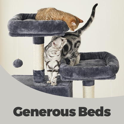 XL Cat Tree Tower for Multi-Cat Households, Dark Grey - image 4