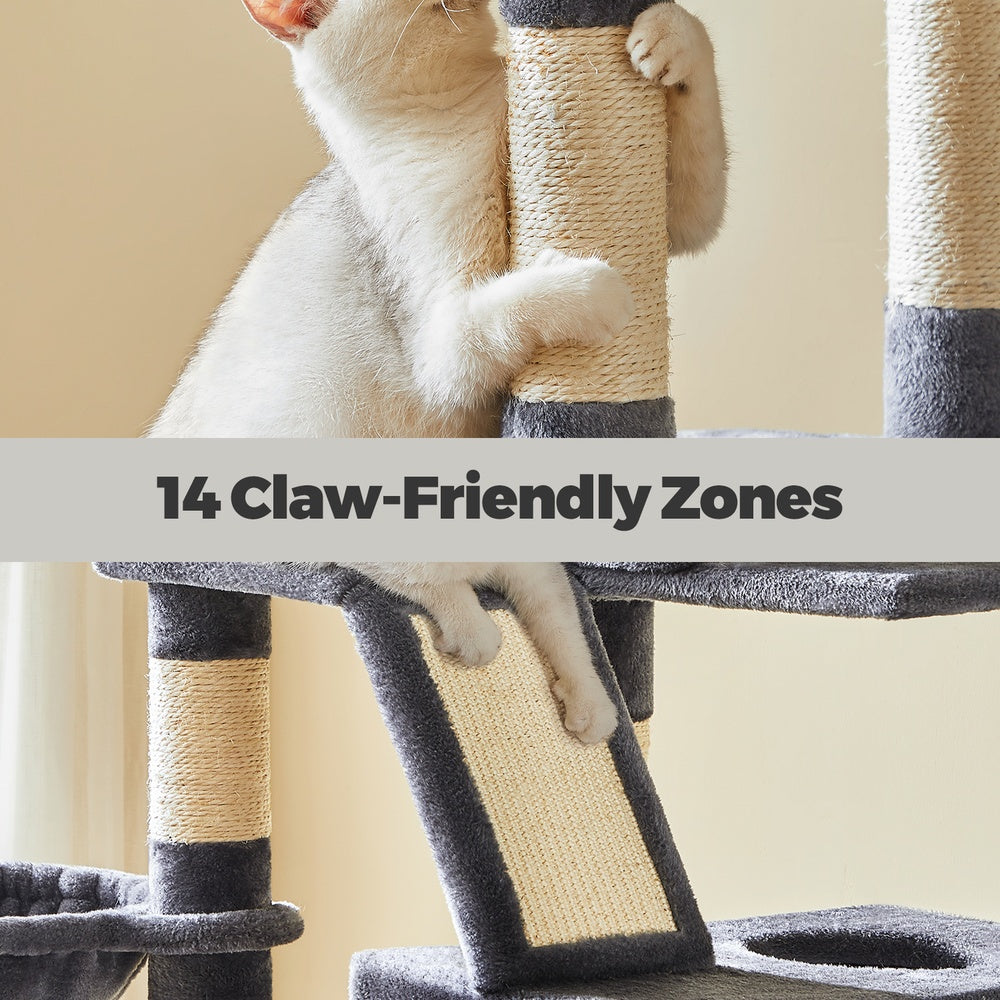 XL Cat Tree Tower for Multi-Cat Households, Dark Grey - image 6