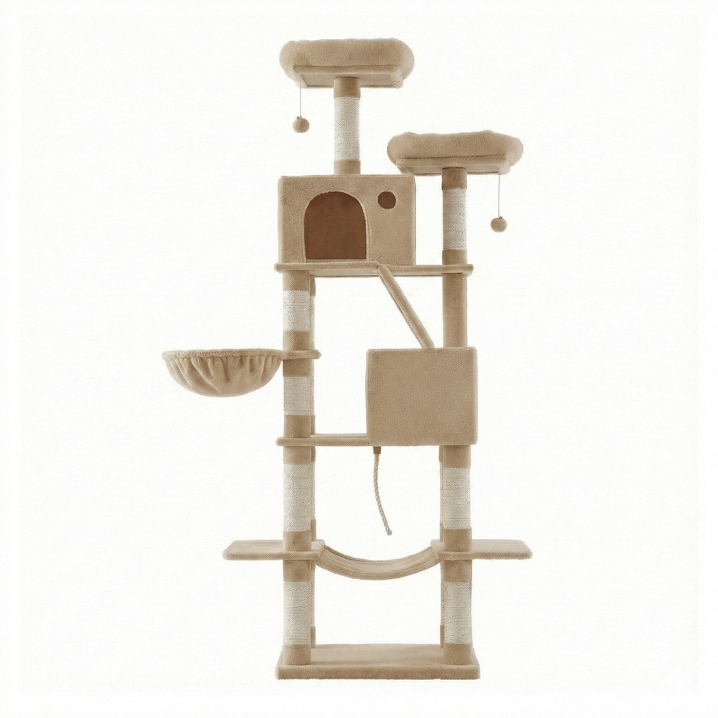 XL Cat Tree Tower for Multi-Cat Households, Dark Grey - image 49
