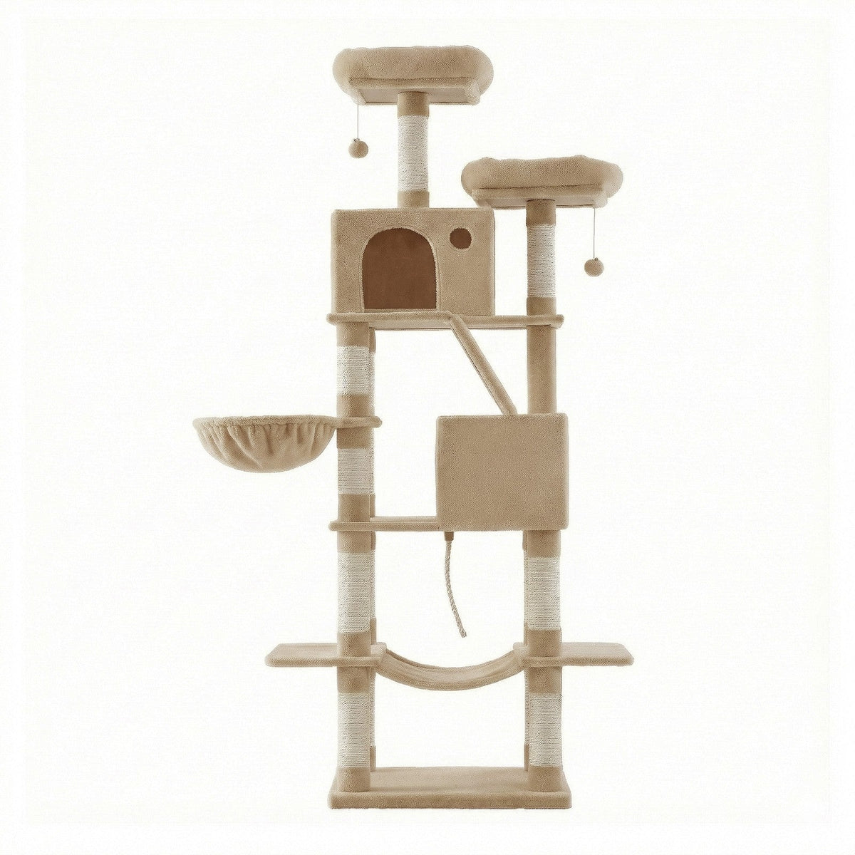 XL Cat Tree Tower for Multi-Cat Households, Dark Grey - image 48