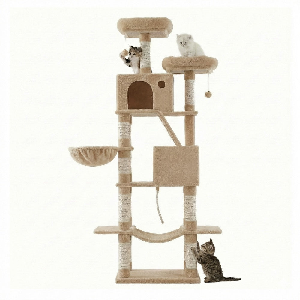 XL Cat Tree Tower for Multi-Cat Households, Dark Grey - image 50