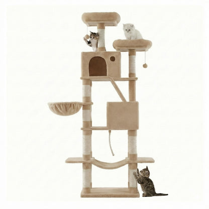XL Cat Tree Tower for Multi-Cat Households, Dark Grey - image 50