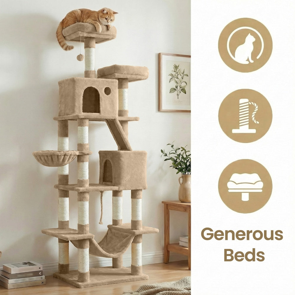 XL Cat Tree Tower for Multi-Cat Households, Dark Grey - image 55