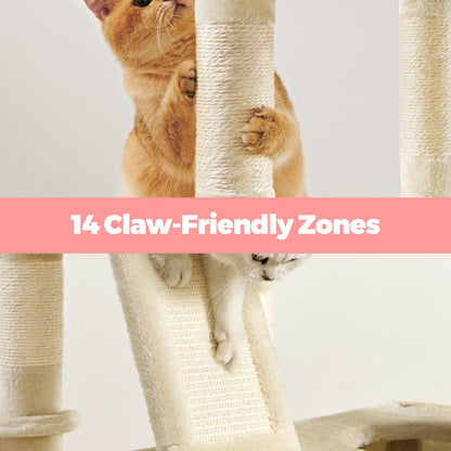 XL Cat Tree Tower for Multi-Cat Households, Dark Grey - image 20