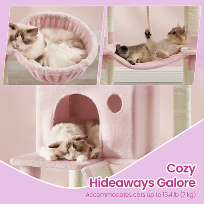 XL Cat Tree Tower for Multi-Cat Households, Dark Grey - image 40