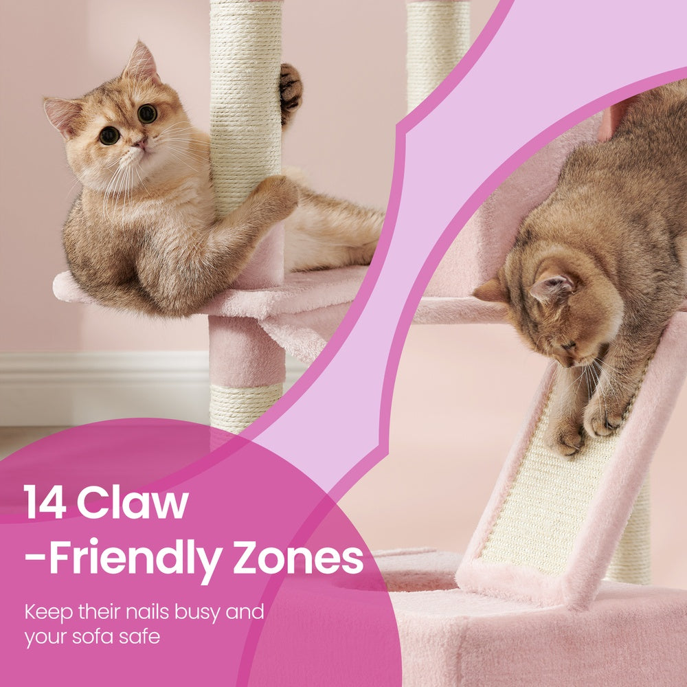 XL Cat Tree Tower for Multi-Cat Households, Dark Grey - image 41