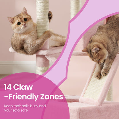 XL Cat Tree Tower for Multi-Cat Households, Dark Grey - image 41