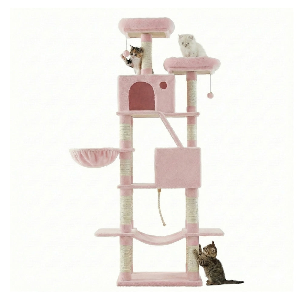 XL Cat Tree Tower for Multi-Cat Households, Dark Grey - image 42