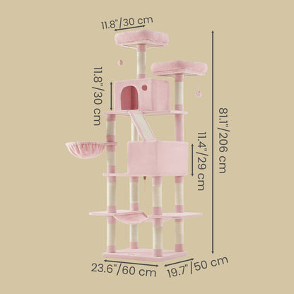 XL Cat Tree Tower for Multi-Cat Households, Dark Grey - image 43