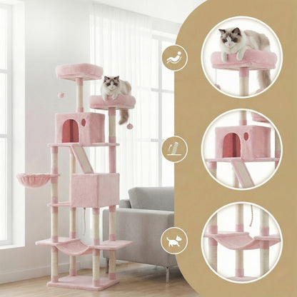 XL Cat Tree Tower for Multi-Cat Households, Dark Grey - image 45