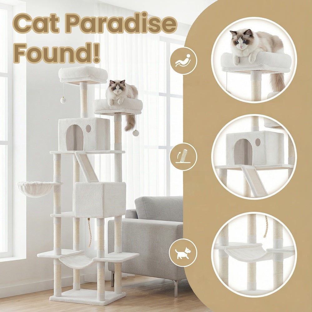 XL Cat Tree Tower for Multi-Cat Households, Dark Grey - image 24