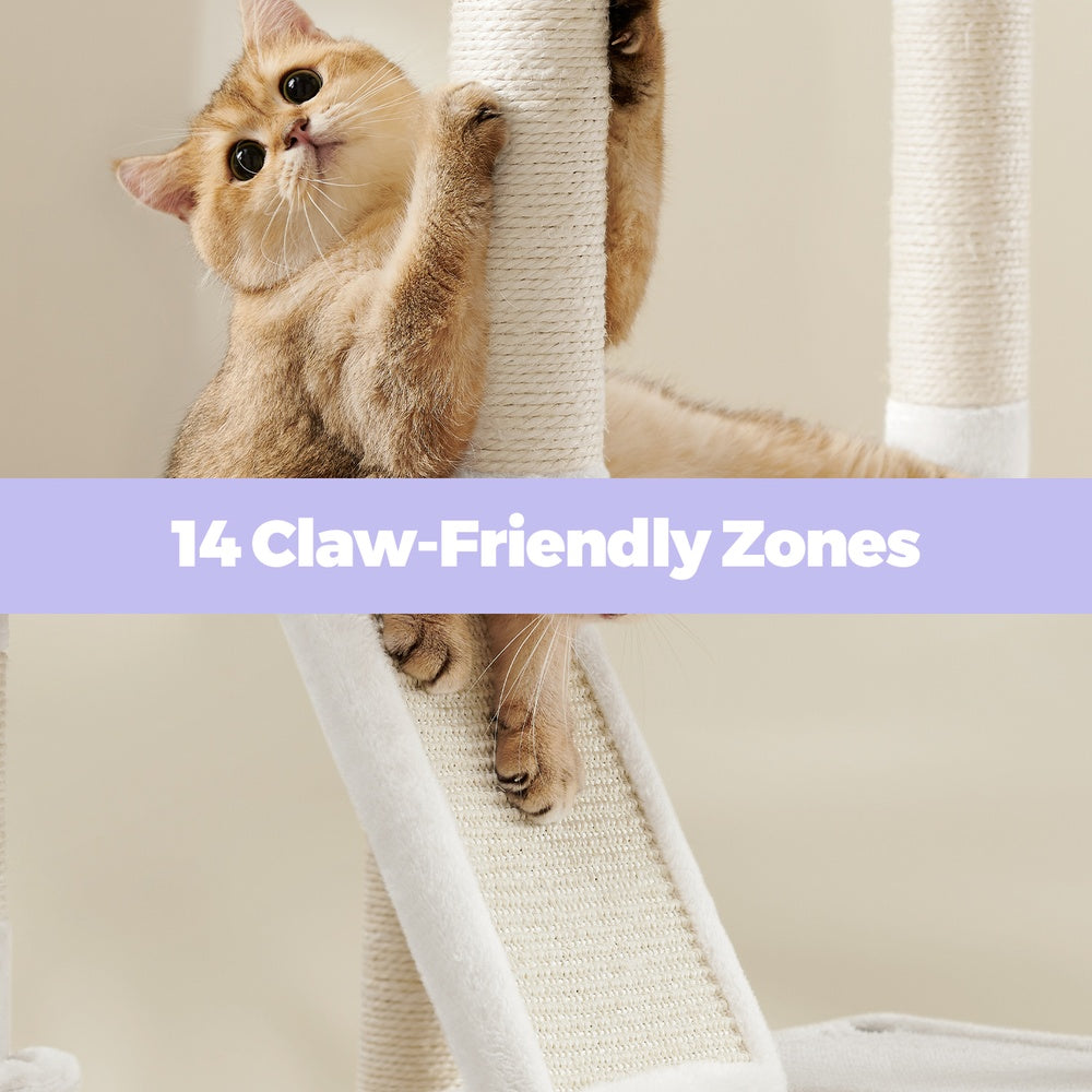 XL Cat Tree Tower for Multi-Cat Households, Dark Grey - image 28
