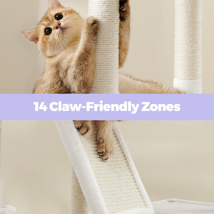 XL Cat Tree Tower for Multi-Cat Households, Dark Grey - image 28