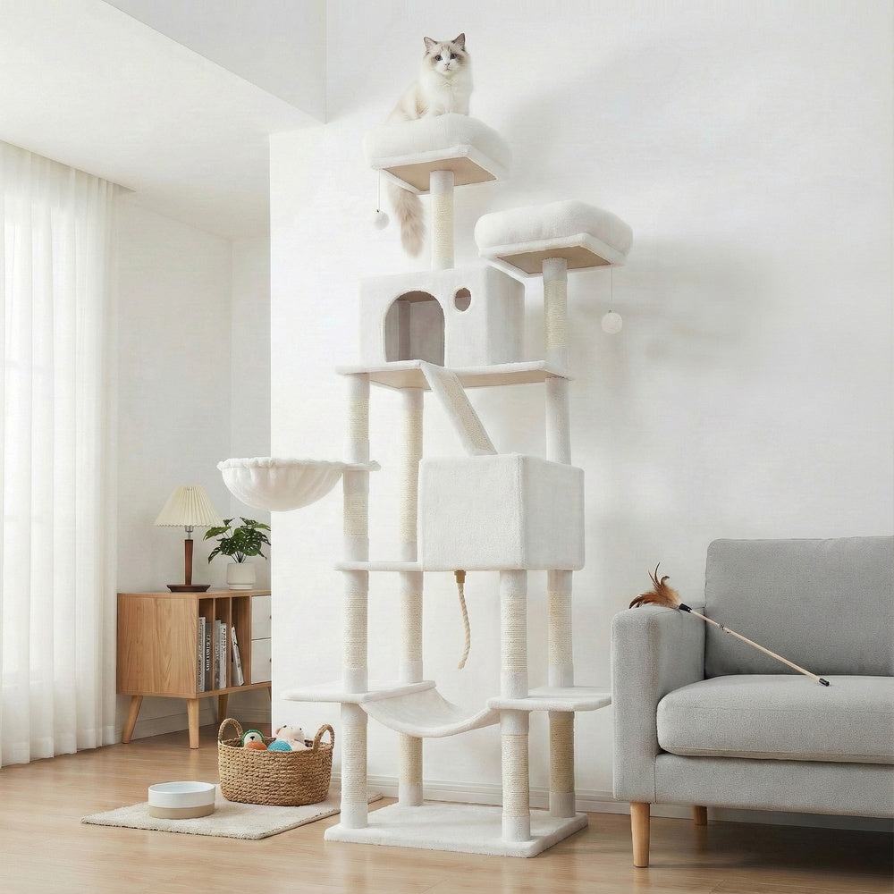 XL Cat Tree Tower for Multi-Cat Households, Dark Grey - image 30