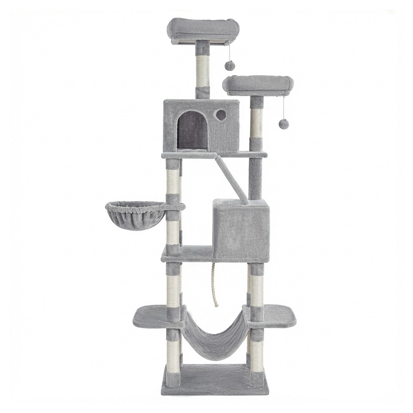 XL Cat Tree Tower for Multi-Cat Households, Dark Grey - image 9