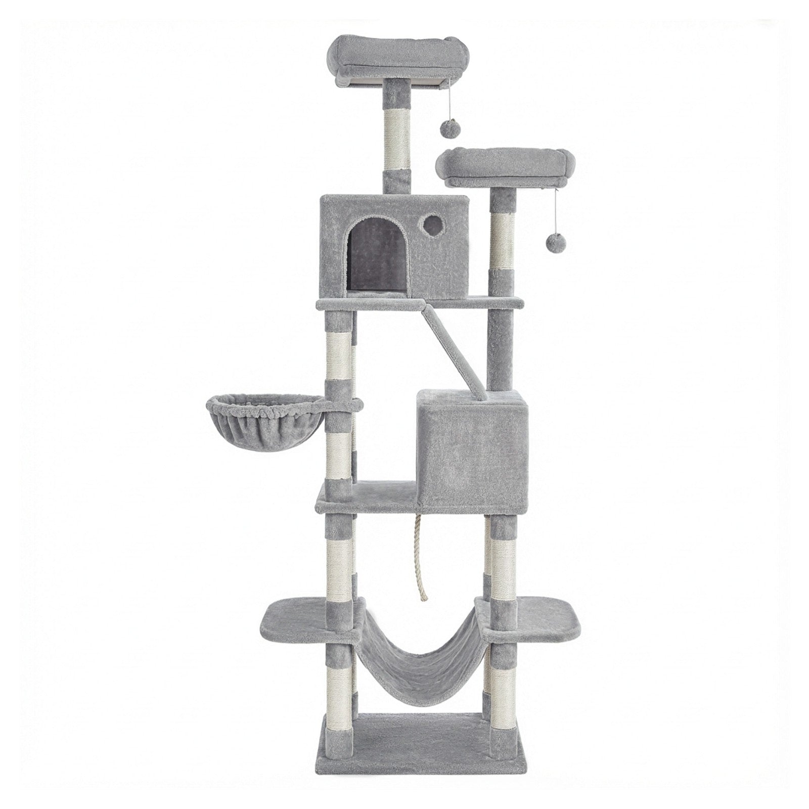 XL Cat Tree Tower for Multi-Cat Households, Dark Grey - image 9