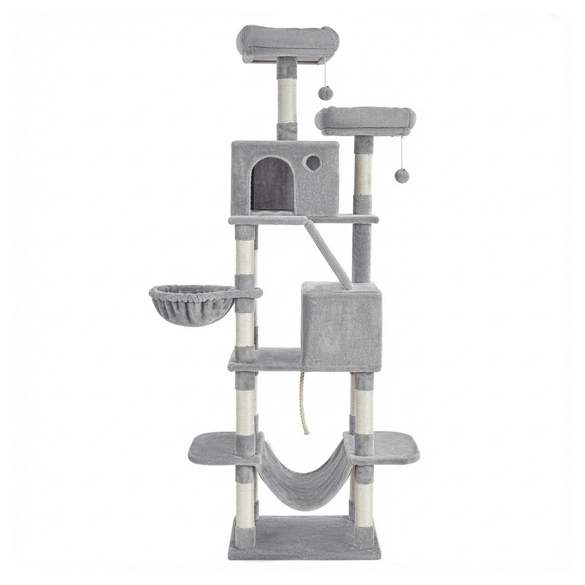 XL Cat Tree Tower for Multi-Cat Households, Dark Grey - image 8