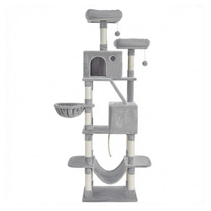 XL Cat Tree Tower for Multi-Cat Households, Dark Grey - image 8