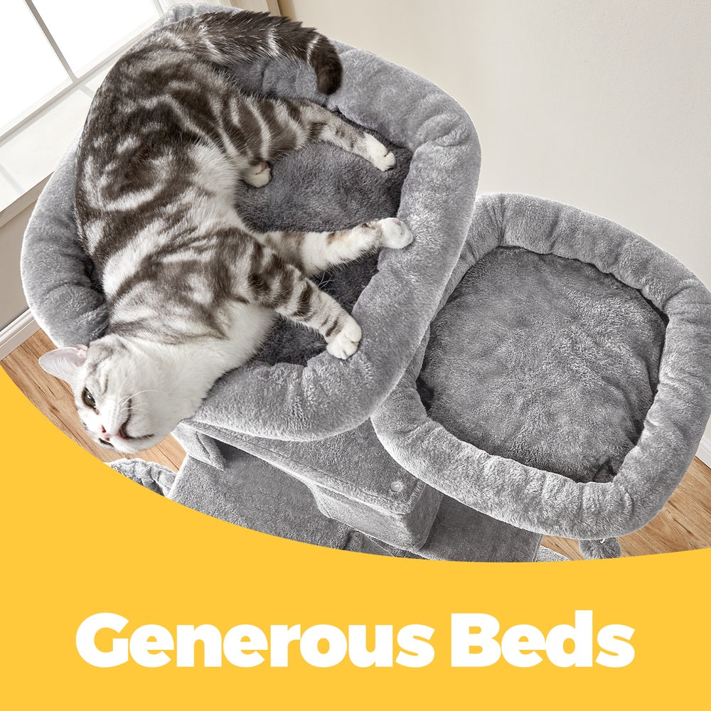 XL Cat Tree Tower for Multi-Cat Households, Dark Grey - image 11