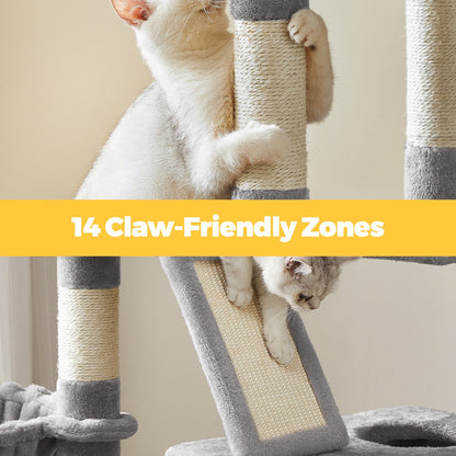 XL Cat Tree Tower for Multi-Cat Households, Dark Grey - image 13