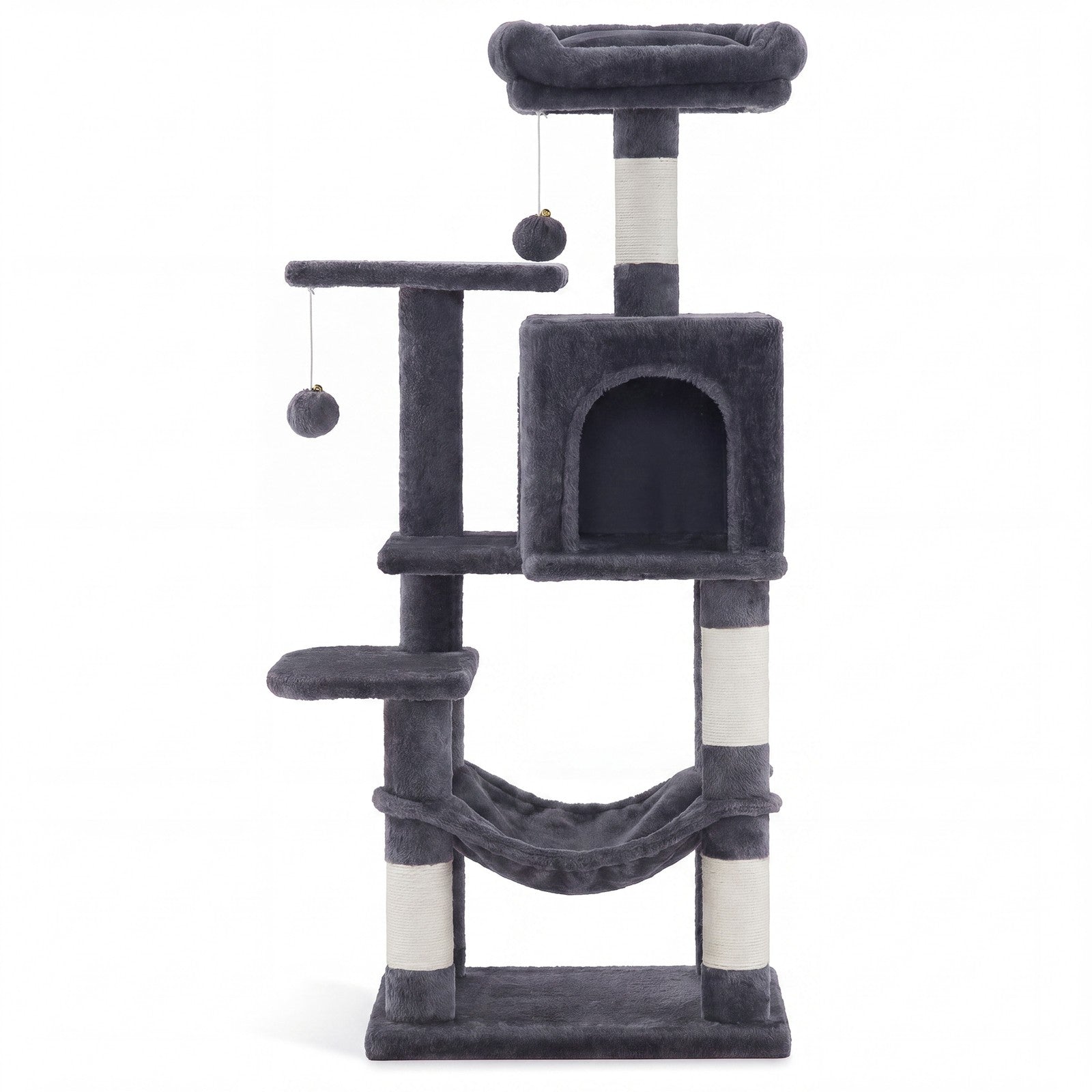 Multi-Level Cat Tree, Cat Tower Condo with 4 Scratching Posts, Hammock - image 7