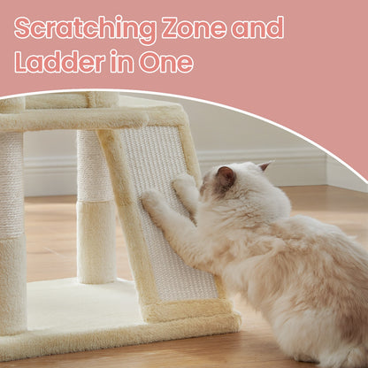 Small Cat Tree Tower with Sisal Scratching Posts, Light Grey - image 18