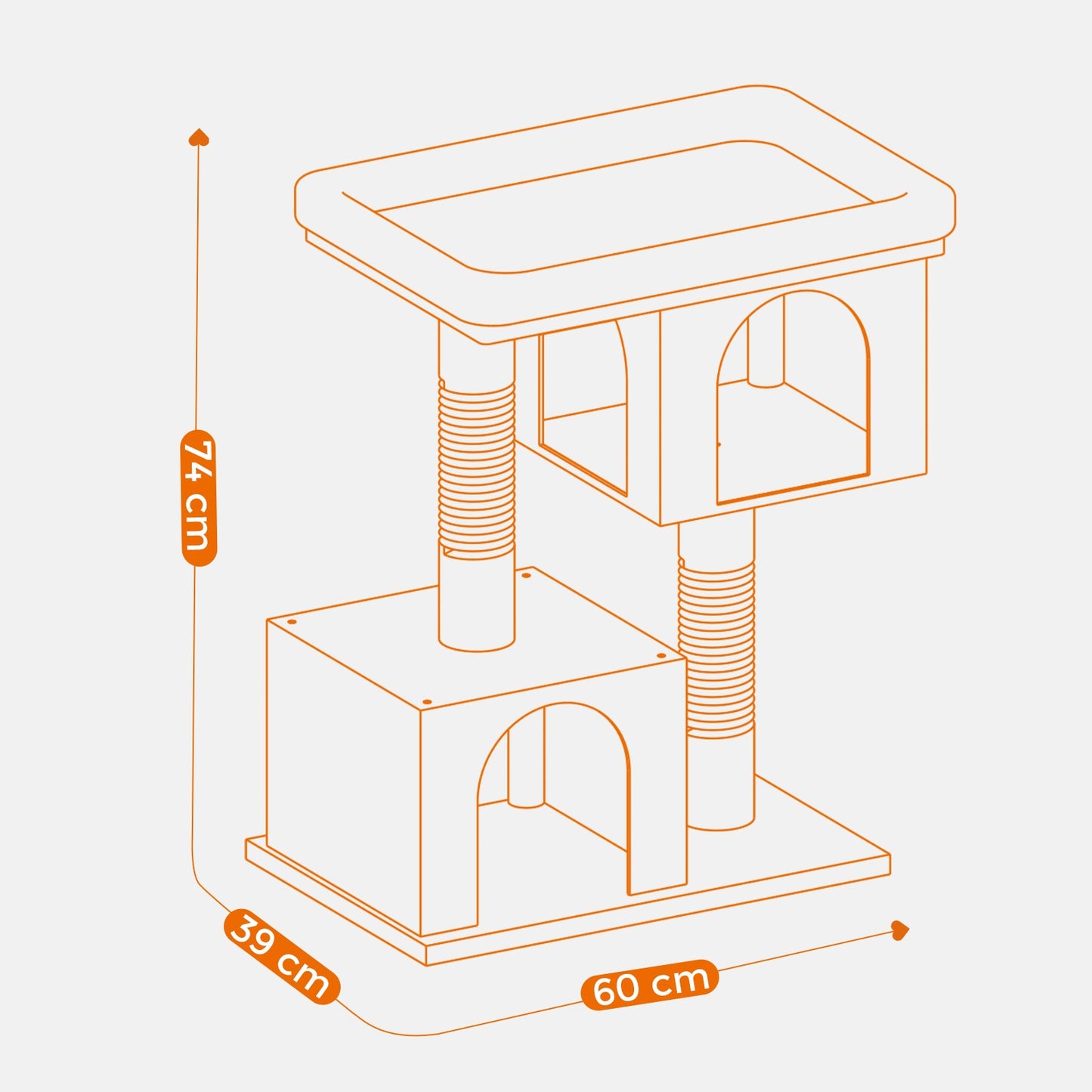 Cat Tree, Cat Tower, with Large Cat Perch - image 29