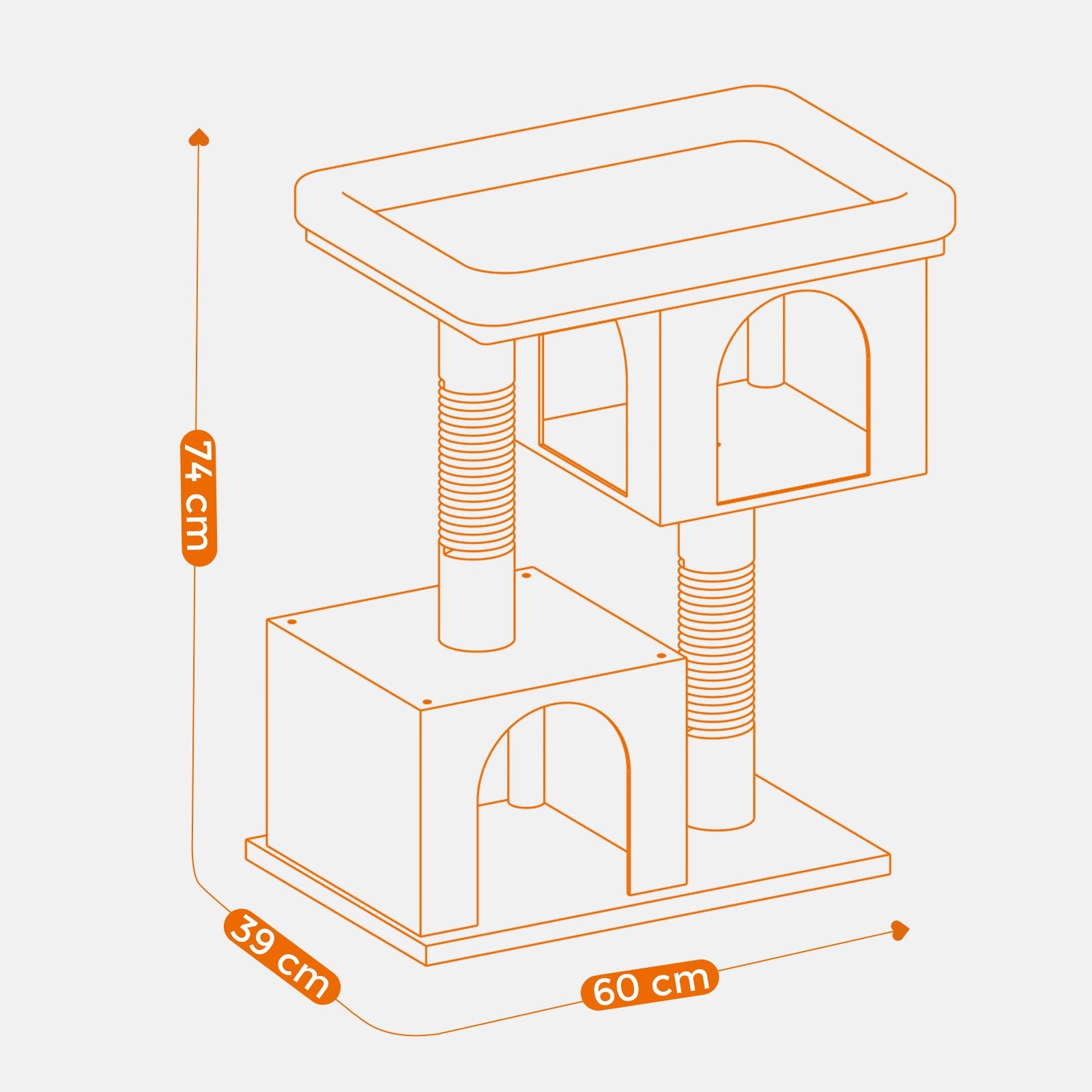 Cat Tree, Cat Tower, with Large Cat Perch - image 29