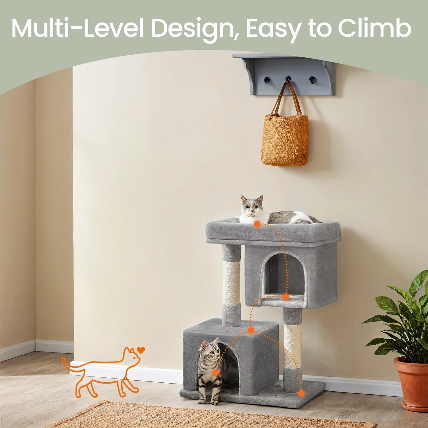 Cat Tree, Cat Tower, with Large Cat Perch - image 39