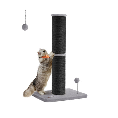 85 cm Tall Cat Scratching Post with Spring Pompom Dove Grey - image 9