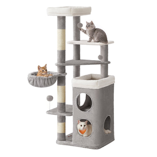 Multi level cat tree with caves basket and scratching posts - image 1