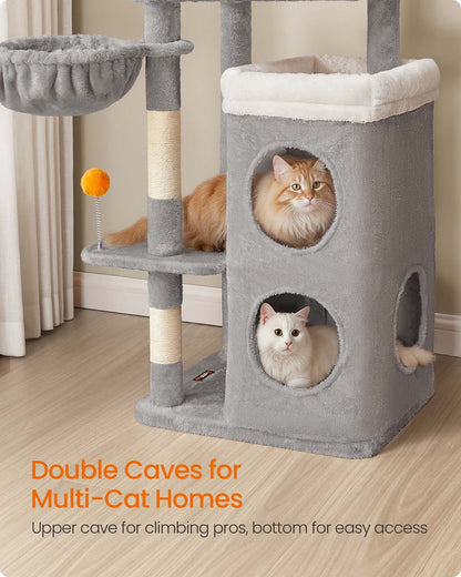 Multi level cat tree with caves basket and scratching posts - image 3