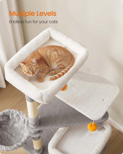 Multi level cat tree with caves basket and scratching posts - image 4