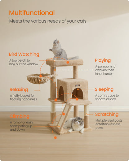 Cat Tree with Widened Perch for Large Cats Camel Brown - image 3