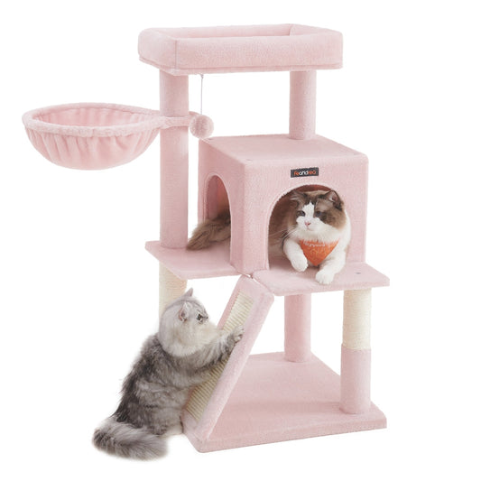Cat Tree Tower Widened Perch for Large Cats Jelly Pink - image 1