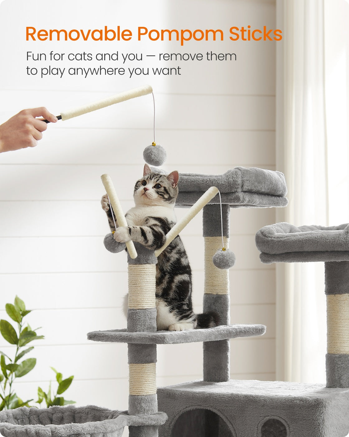 Cat Tree Light Gray - image 5