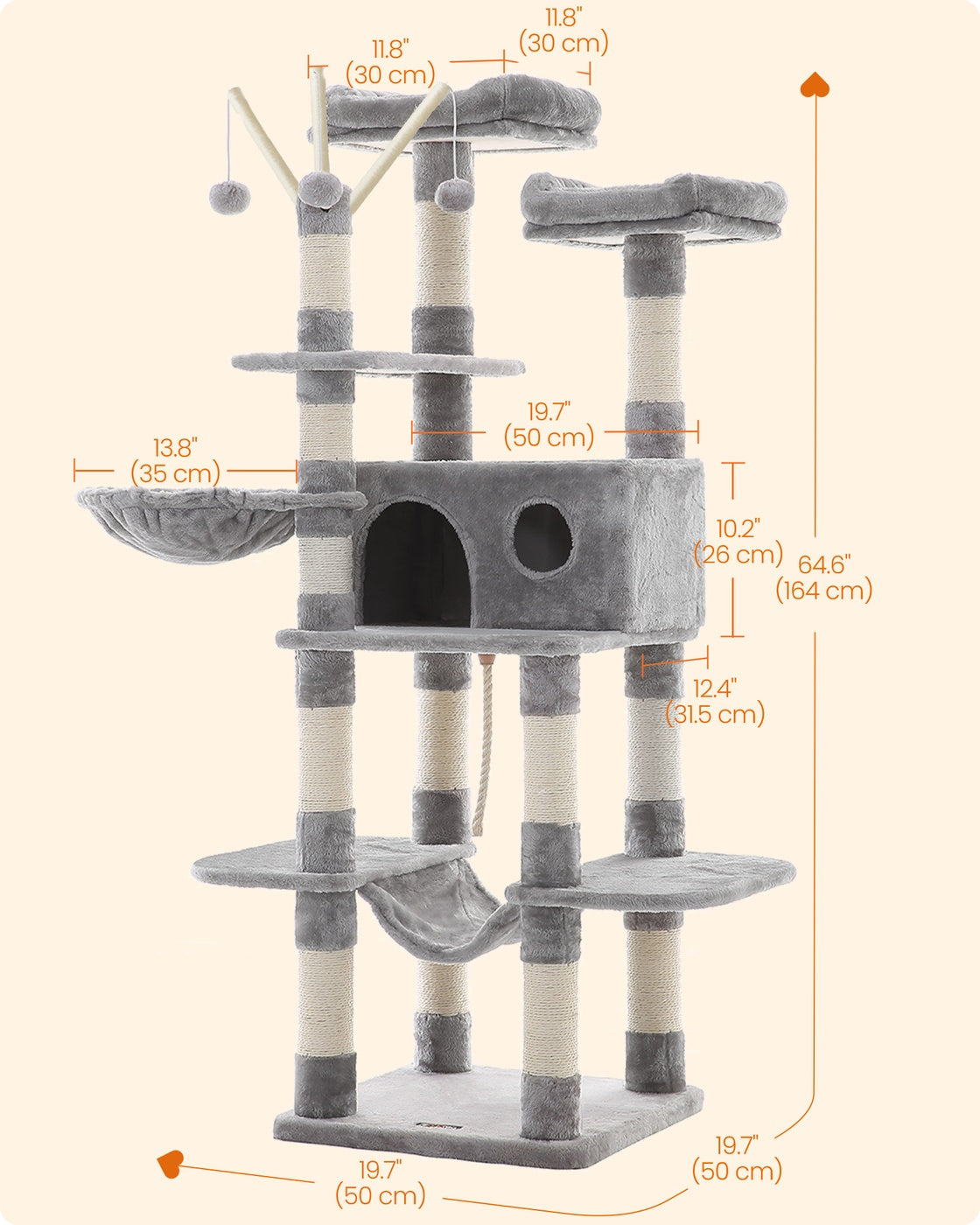 Cat Tree Light Gray - image 7