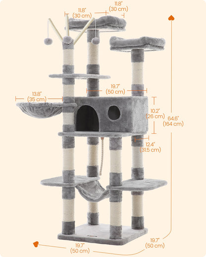 Cat Tree Light Gray - image 7