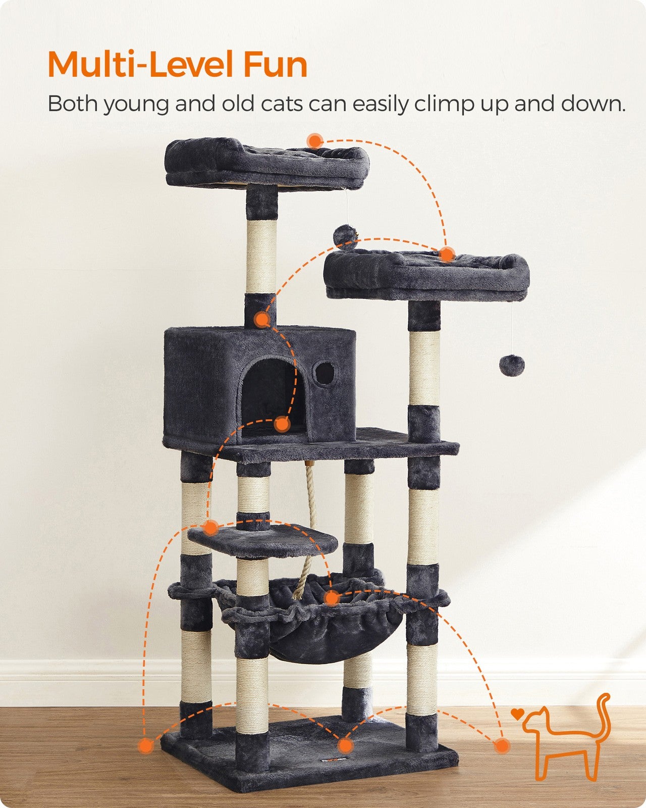 56.3 inches Cat Tree - image 4