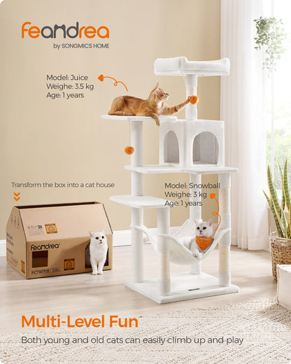 Grey Cat Condo with Hammock & Pompoms - image 27