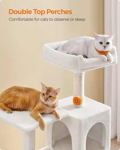 Grey Cat Condo with Hammock & Pompoms - image 28