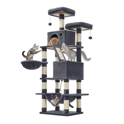Light Grey Tall Cat Tree Activity Centre - image 67