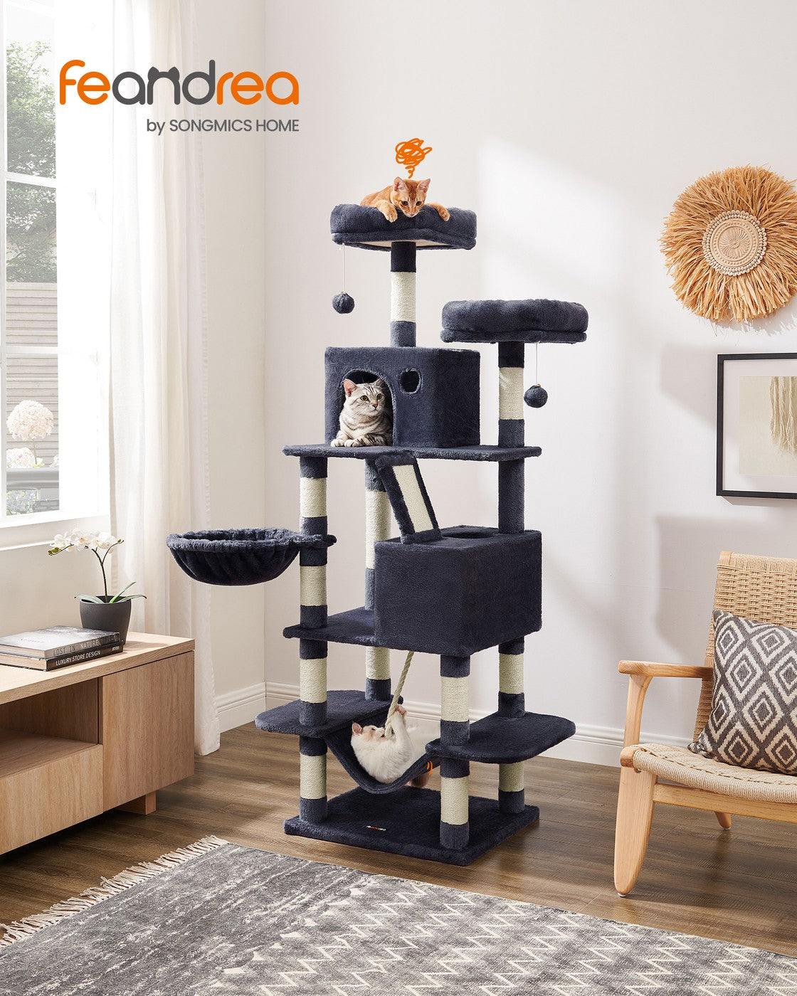Light Grey Tall Cat Tree Activity Centre - image 69